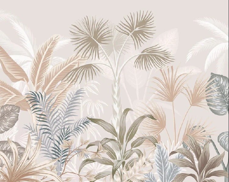 Papier peint panoramique jungle terracotta