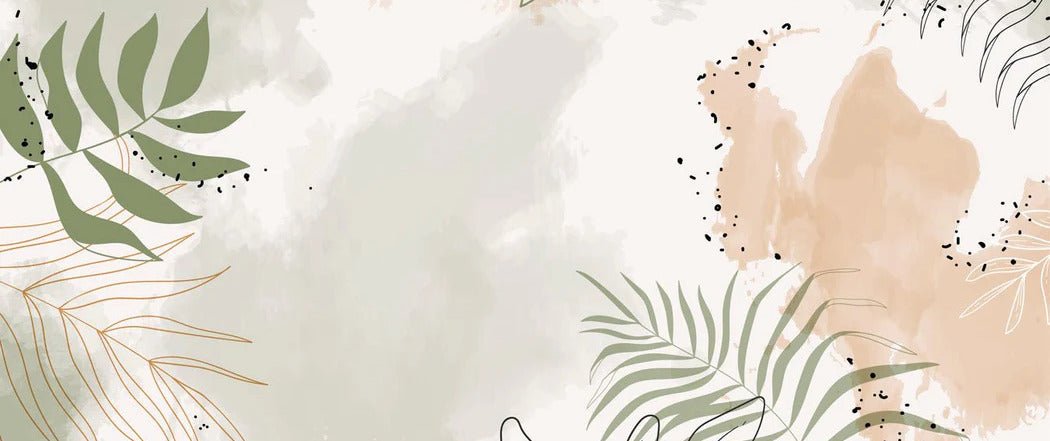 Papier peint panoramique aquarelle végétale, XXL, tendance