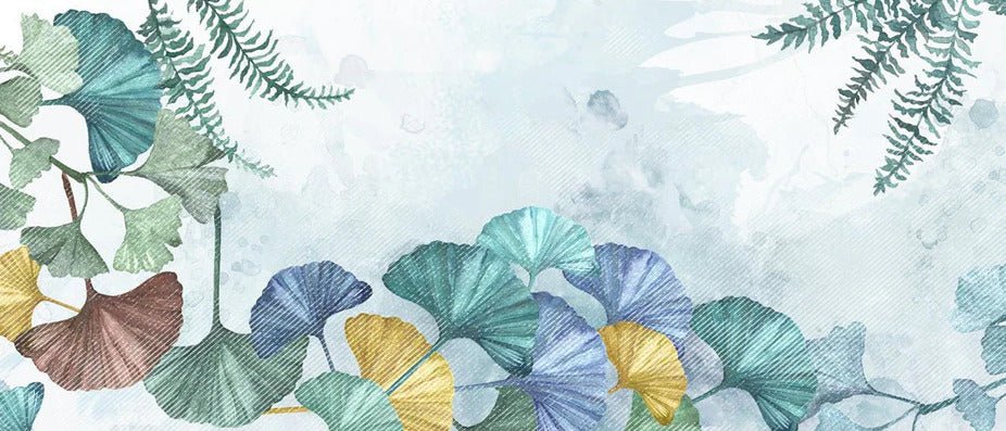 Carta da parati panoramica ginkgo biloba japan