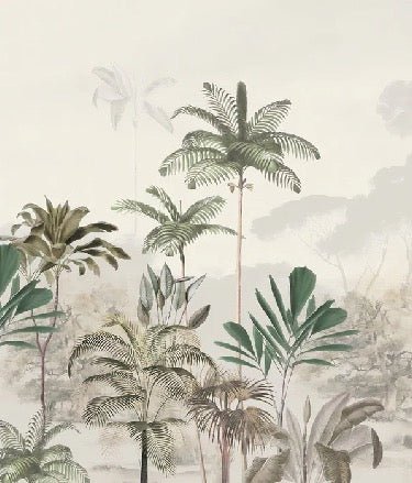 Papier peint panoramique jungle eden vert