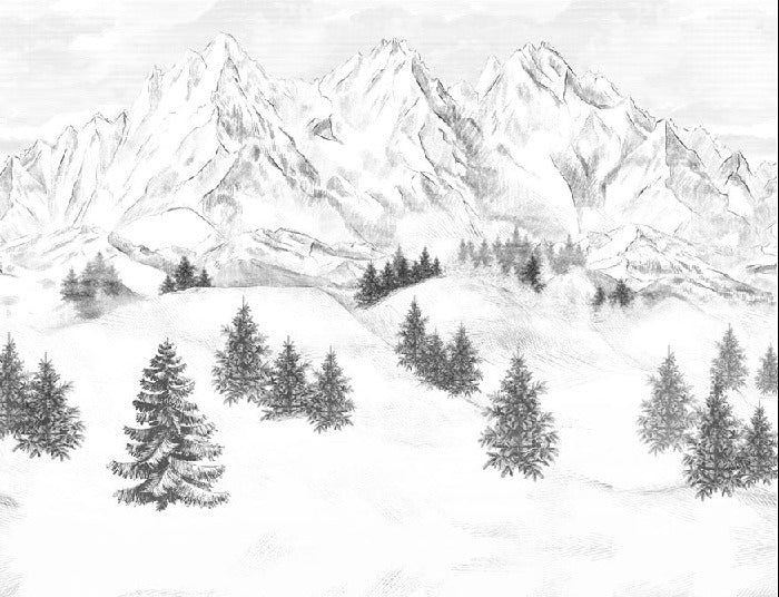 Tapete Berggipfel von Chamonix