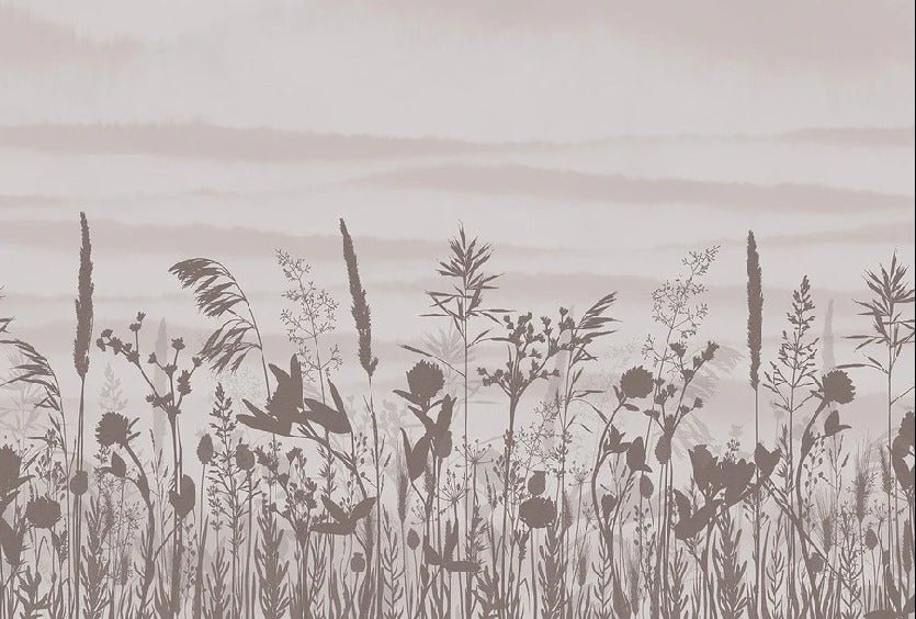 Panorama-Tapete Zweig monochrom