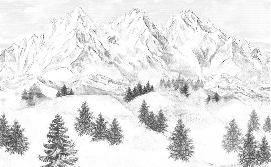 Tapete Berggipfel von Chamonix