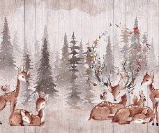 Tapete Kinderzimmer süße Rehe