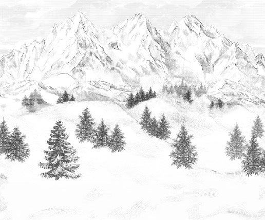 Tapete Berggipfel von Chamonix