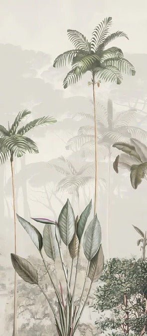 Papier peint panoramique jungle eden vert