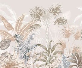 Papier peint panoramique jungle terracotta