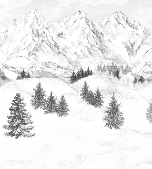 Tapete Berggipfel von Chamonix