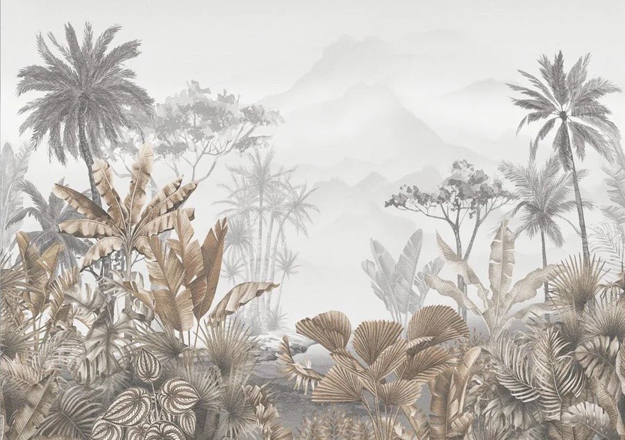 Papier peint tendance tropical sepia