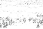 Papel pintado Cimes sketch montaña