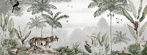 Papier peint jungle des félins