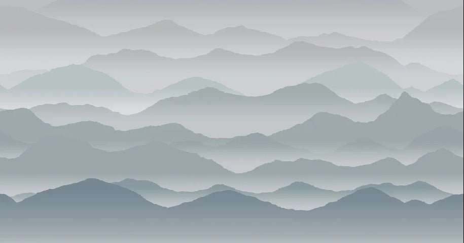 Papier peint panoramique cimes mist