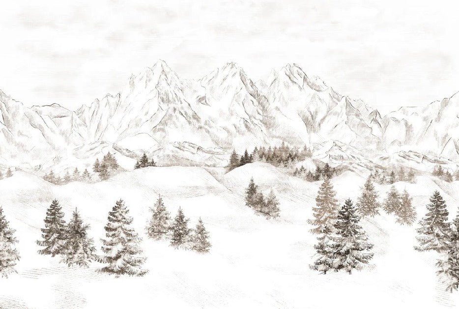 Tapete Bergmassiv der Alpen