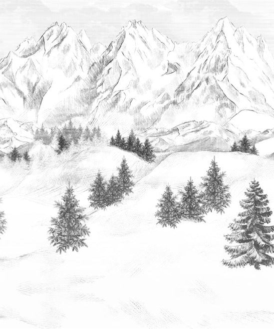 Tapete Berggipfel von Chamonix