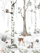 Papier peint animaux printemps forêt