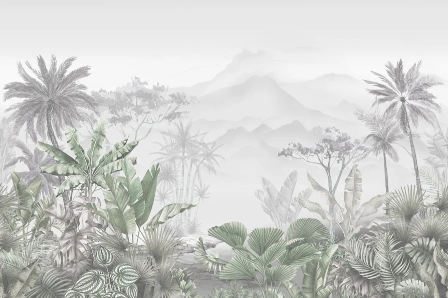 Papier peint tendance tropical vert, XXL, tendance