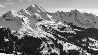 Carta da parati Aravis in bianco e nero