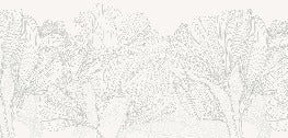 Papier peint panoramique gris et blanc valse des fleurs