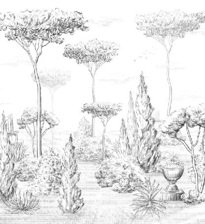 Papel pintado de madera de pino de estilo romano