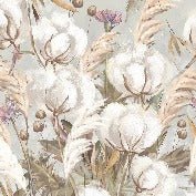 Papier peint panoramique fleur coton