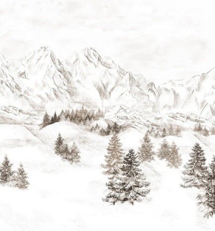 Papier peint montagne massif des Alpes, XXL, tendance