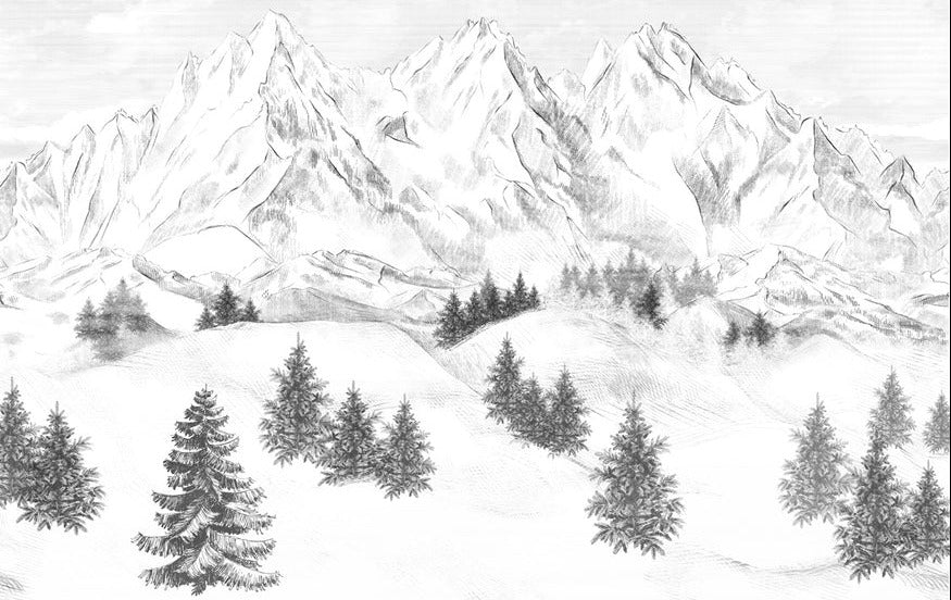 Tapete Berggipfel von Chamonix