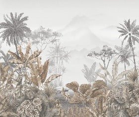 Papier peint tendance tropical sepia