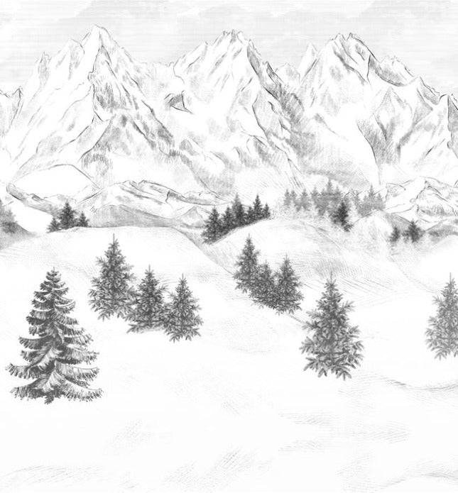 Tapete Berggipfel von Chamonix