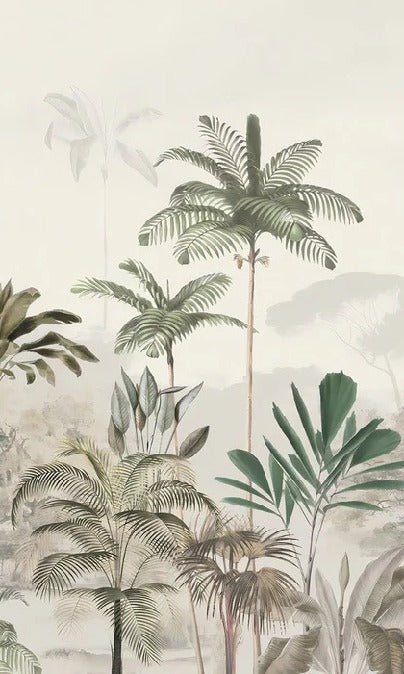 Papier peint panoramique jungle eden vert