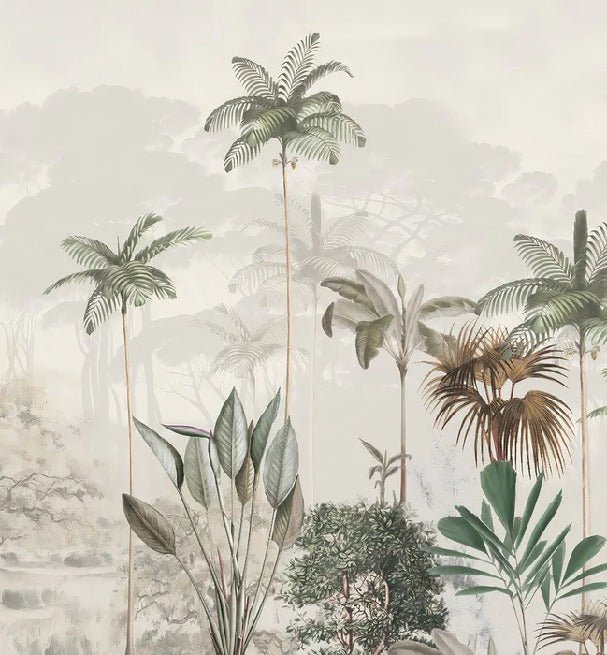 Papier peint panoramique jungle eden vert