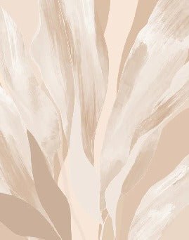Carta da parati in tessuto floreale beige