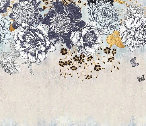 Retro floral wallpaper