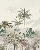 Papier peint panoramique jungle eden vert
