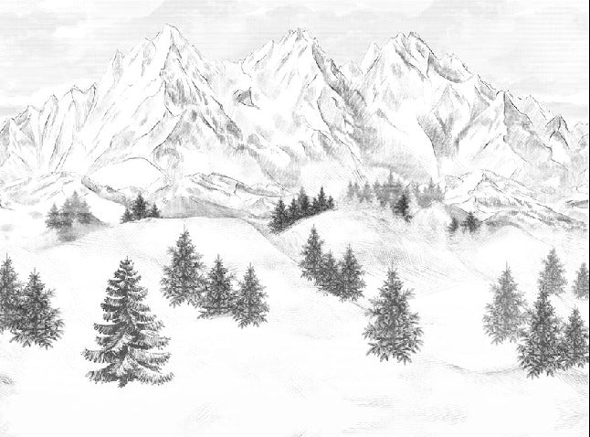 Tapete Berggipfel von Chamonix