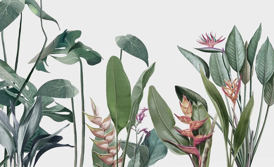 Papier peint panoramique Végétal tropical, XXL, tendance