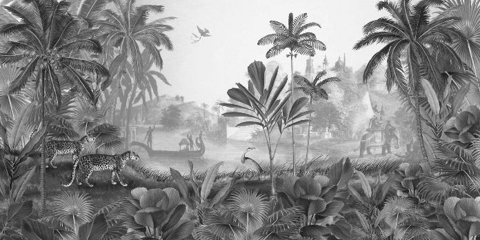 Papier peint panoramique ombres sauvages, XXL, tendance