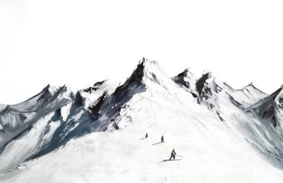 Tapete Skibergsteigen in den Bergen