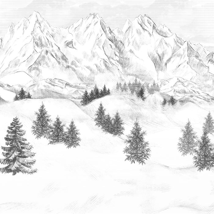 Tapete Berggipfel von Chamonix
