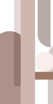Papier peint panoramique géométrique terracotta