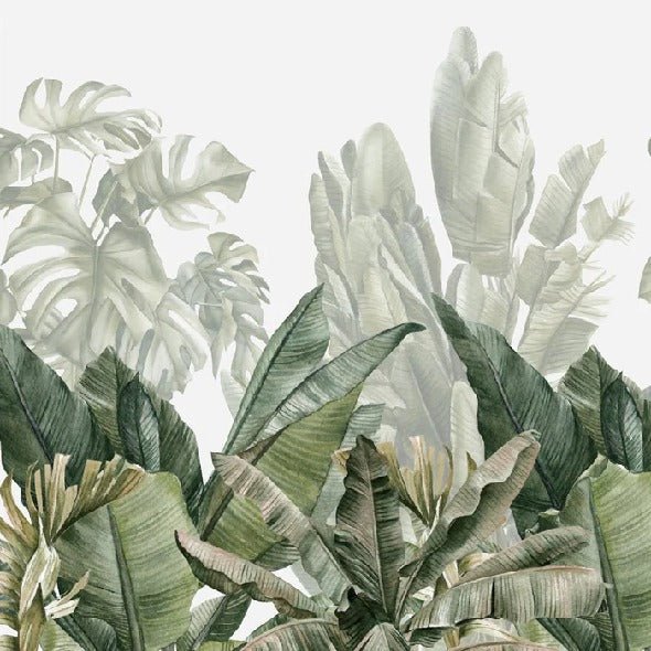 Papier peint panoramique bananier vert, XXL, tendance