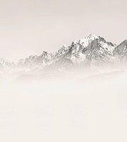 Il Monte Bianco nella nebbia seppia