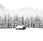 Carta da parati panoramica per chalet di montagna