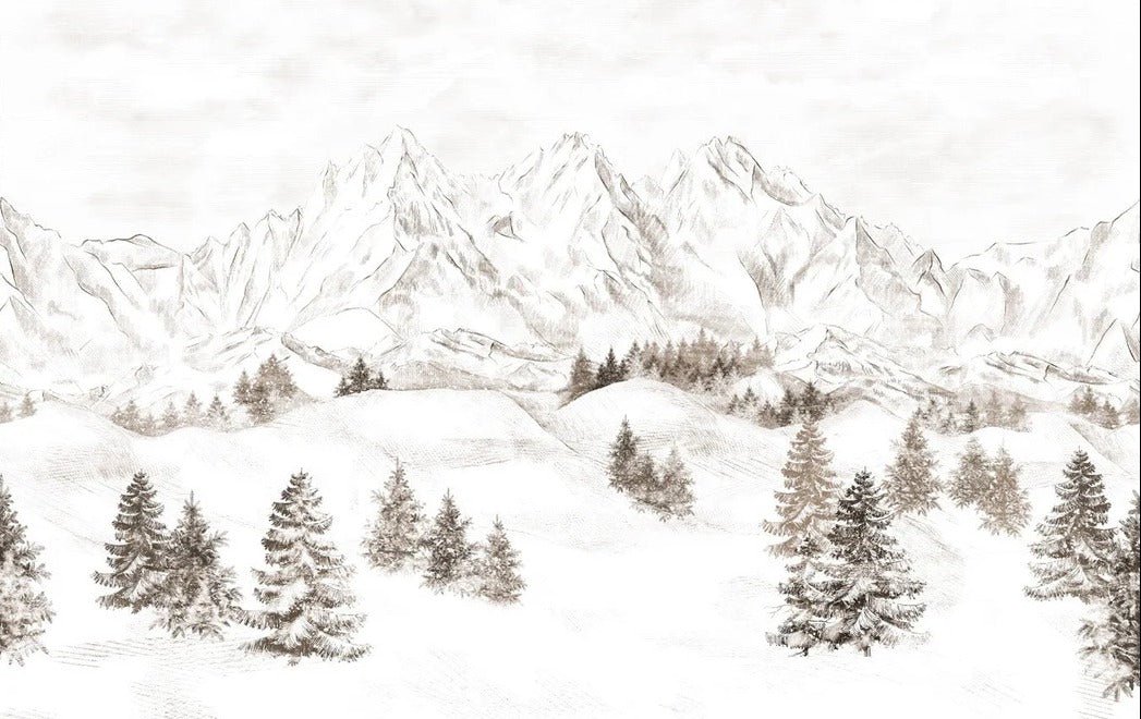Tapete Bergmassiv der Alpen