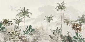 Papier peint panoramique jungle eden vert