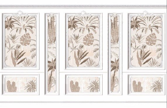Haussmann vegetal molding wallpaper