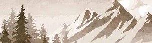 Papier peint sapin et montagne vintage sépia, XXL, tendance