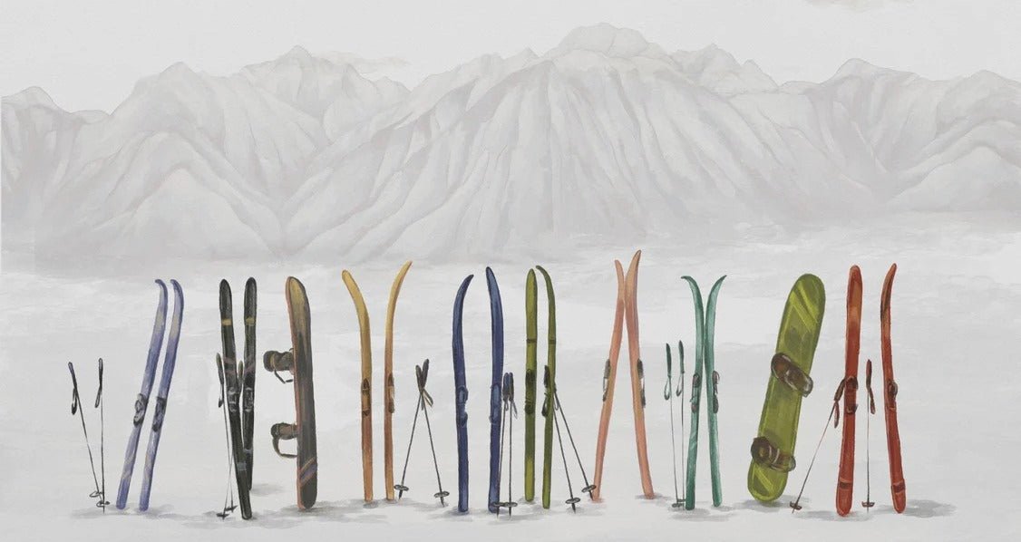Papier peint ski à Courchevel, XXL, tendance