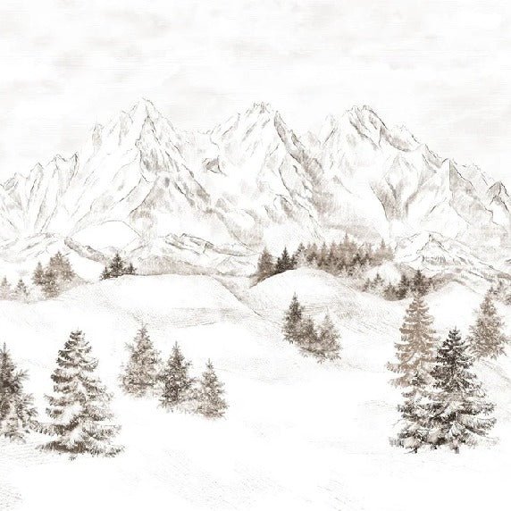 Papier peint montagne massif des Alpes, XXL, tendance