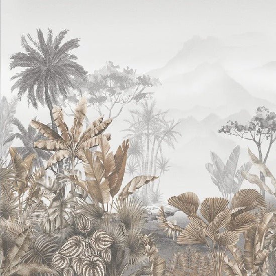 Papier peint tendance tropical sepia