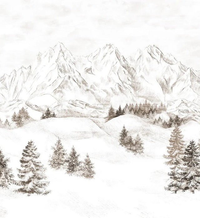 Papier peint montagne massif des Alpes, XXL, tendance